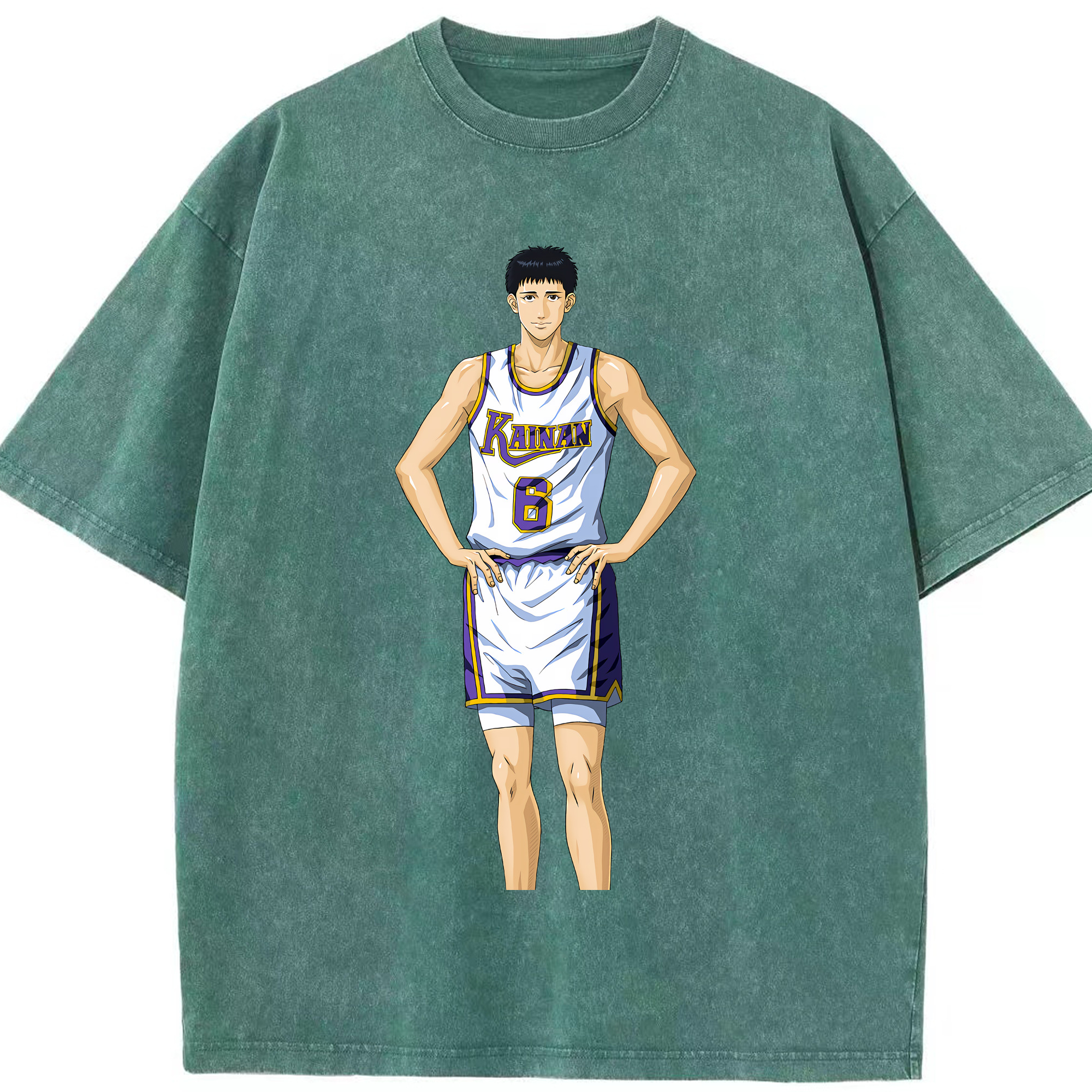 （画像用） SLAM DUNK／スラムダンク 綿100% ヴィンテージ風 半袖Tシャツ（フロントプリント）